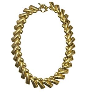 Vintage Gold Tone Art Deco Necklace